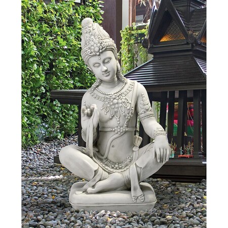 Design Toscano Sitting Thai Teppanom Beautiful Being Statue KY47128